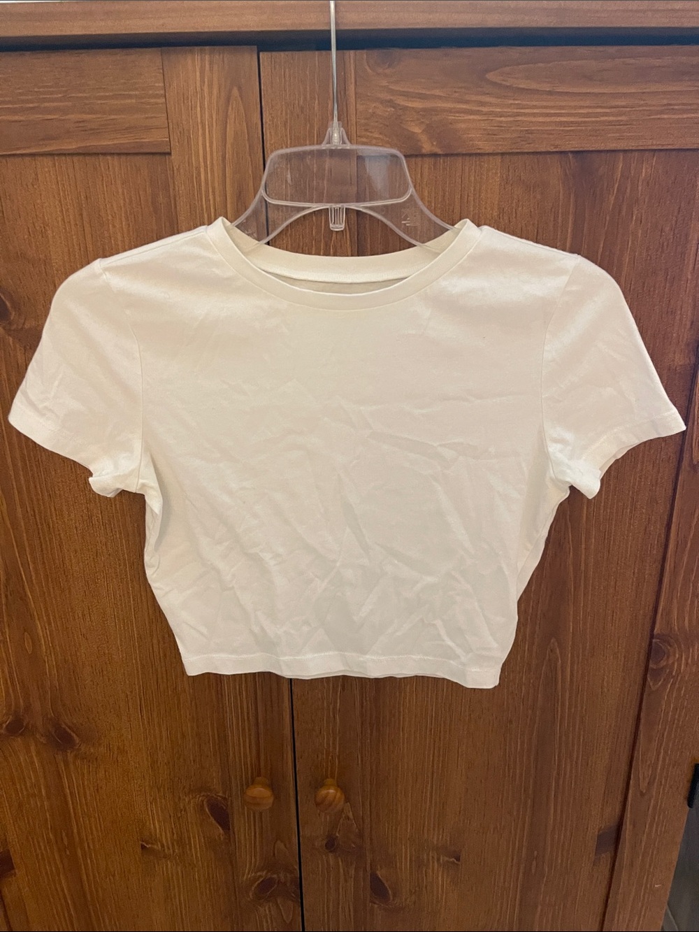 Classic White Women's Cropped Tee